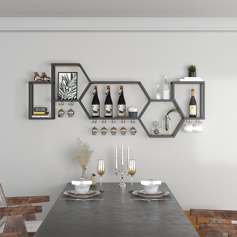 Home Bar Shelves - ตู้บาร์ ชั้นวางของ ดีไซน์เนอร์ สำหรับห้องนั่งเล่น ห้องครัว ร้านอาหาร