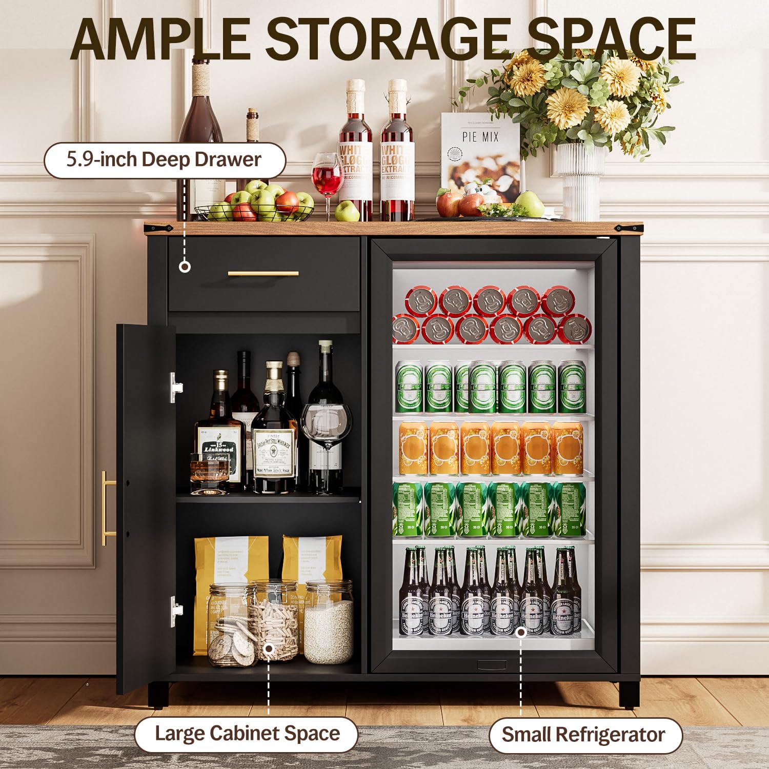 ตู้บาร์กาแฟขนาด 39 นิ้ว พร้อมพ - Home Bar And Fridge บทวิจารณ์และราคา