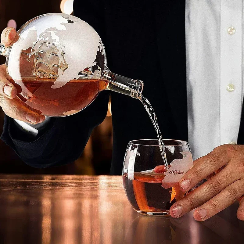 ชุดขวดเหล้าวิสกี้ทรงโลกขนาด 85 - Decanter Globe Set บทวิจารณ์และราคา