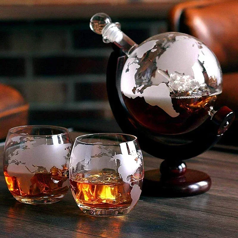 ชุดขวดเหล้าวิสกี้ทรงโลกขนาด 85 - Decanter Globe Set บทวิจารณ์และราคา