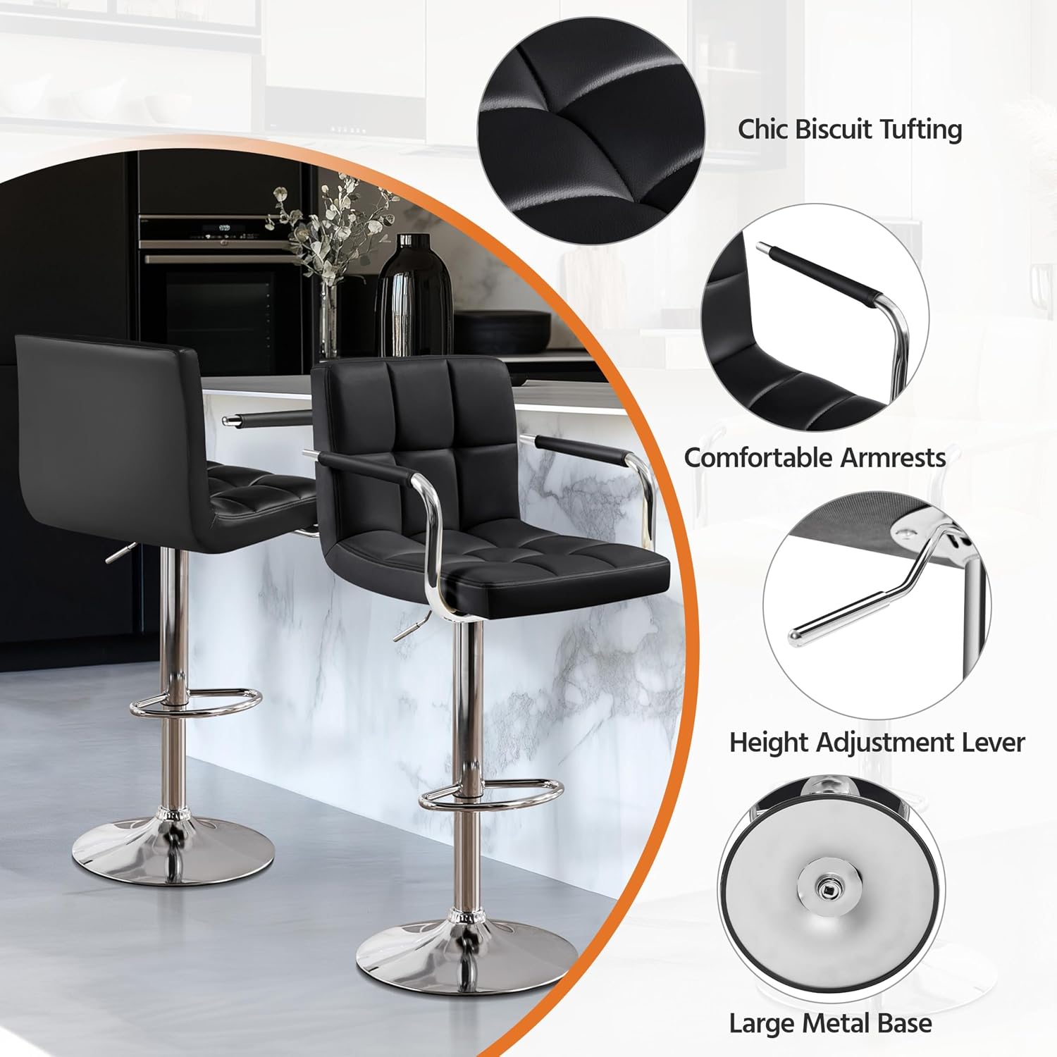 เก้าอี้บาร์ชุด 2 ตัว, เก้าอี้บ - Home Bar Stools บทวิจารณ์และราคา