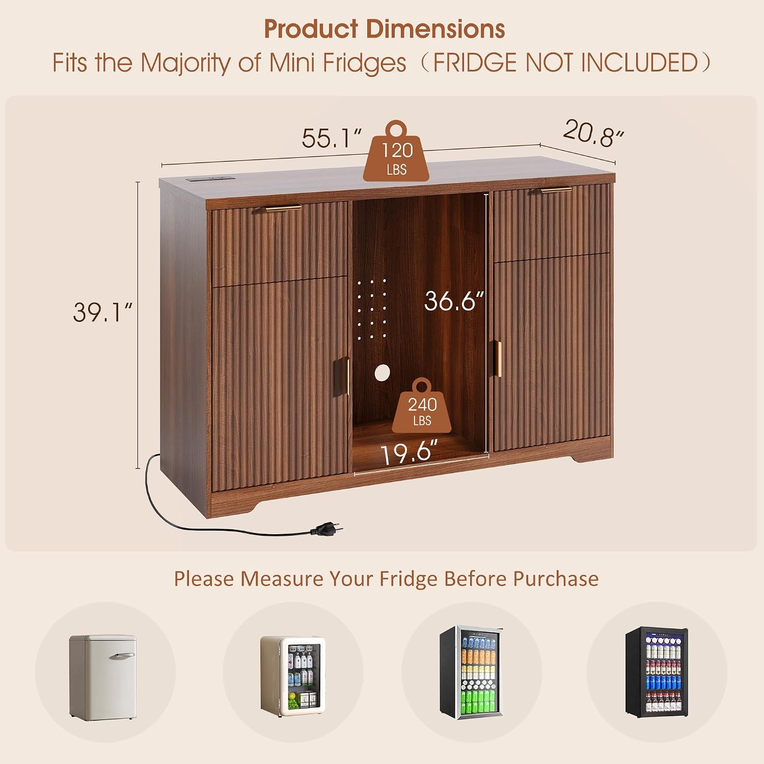 ตู้บาร์กาแฟขนาด 55 นิ้ว พร้อมส - Home Bar And Fridge บทวิจารณ์และราคา