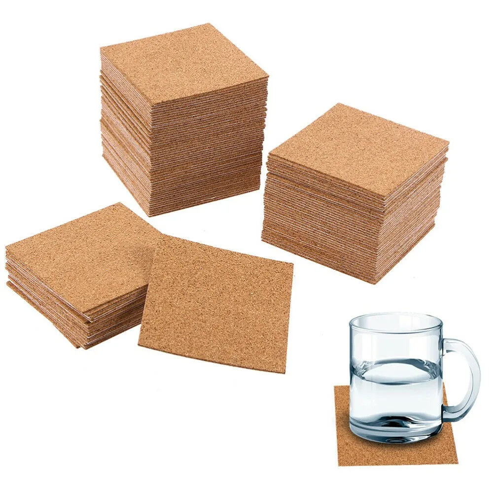 10Pcs Cork Coasters สแควร์ Cor - Home Bar Supplies บทวิจารณ์และราคา