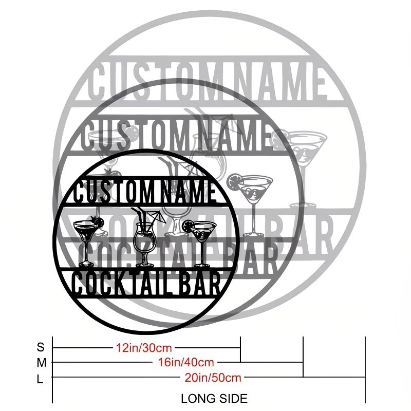 ป้ายบาร์ค็อกเทลแบบกำหนดเองได้  - Home Bar Cafe บทวิจารณ์และราคา