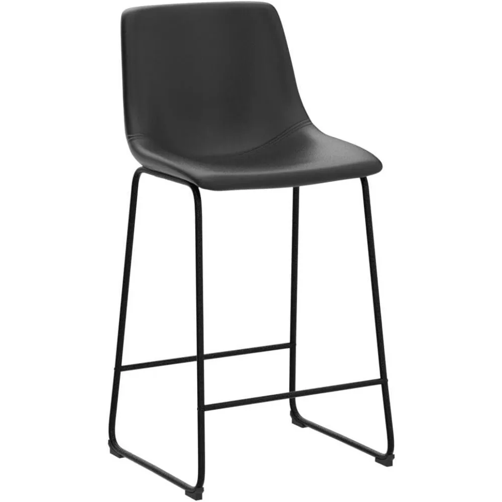 ชุดเก้าอี้บาร์หนังเทียมสีดำขนา - Home Bar Stools บทวิจารณ์และราคา