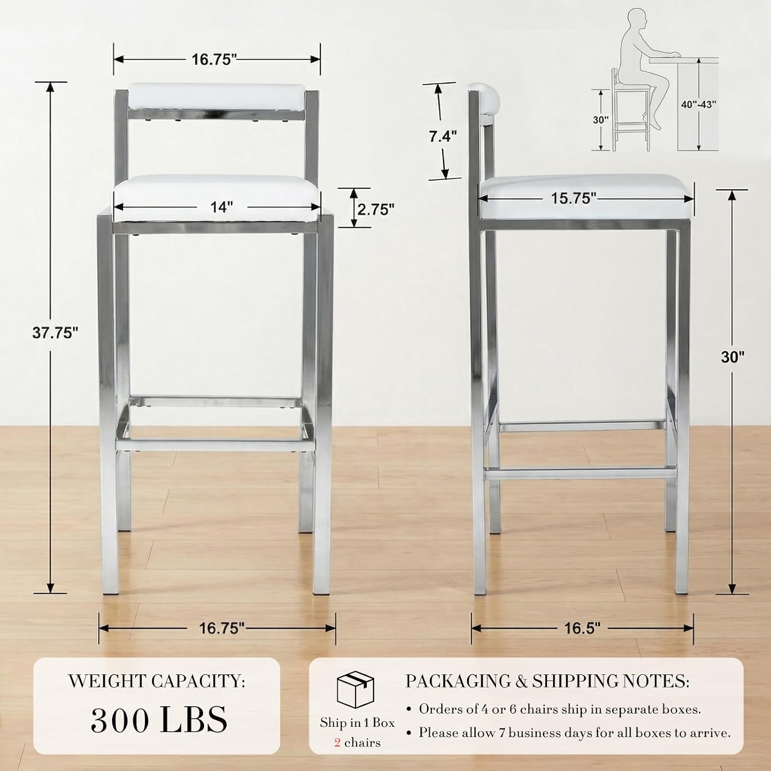 ชุดเก้าอี้บาร์ 2 ตัว, เก้าอี้บ - Home Bar Stools บทวิจารณ์และราคา