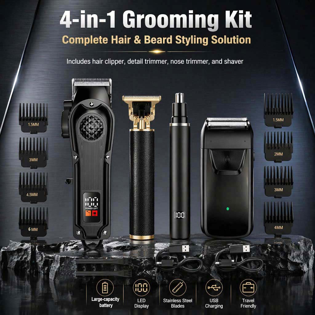 ชุดเครื่องตัดผมชาย 4-in-1 พร้อ - Home Barbershop บทวิจารณ์และราคา