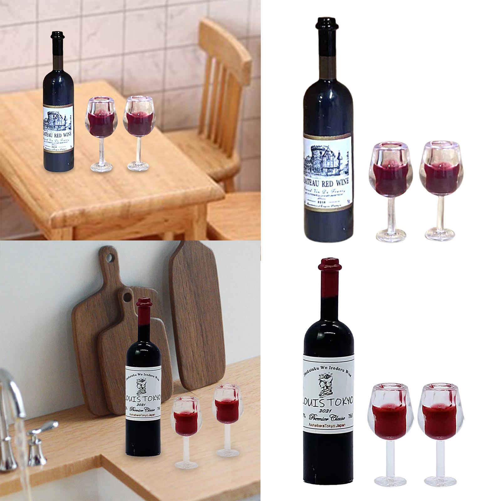 1/12 Scale Dollhouse ขวดไวน์ถ้ - Home Bar Supplies บทวิจารณ์และราคา