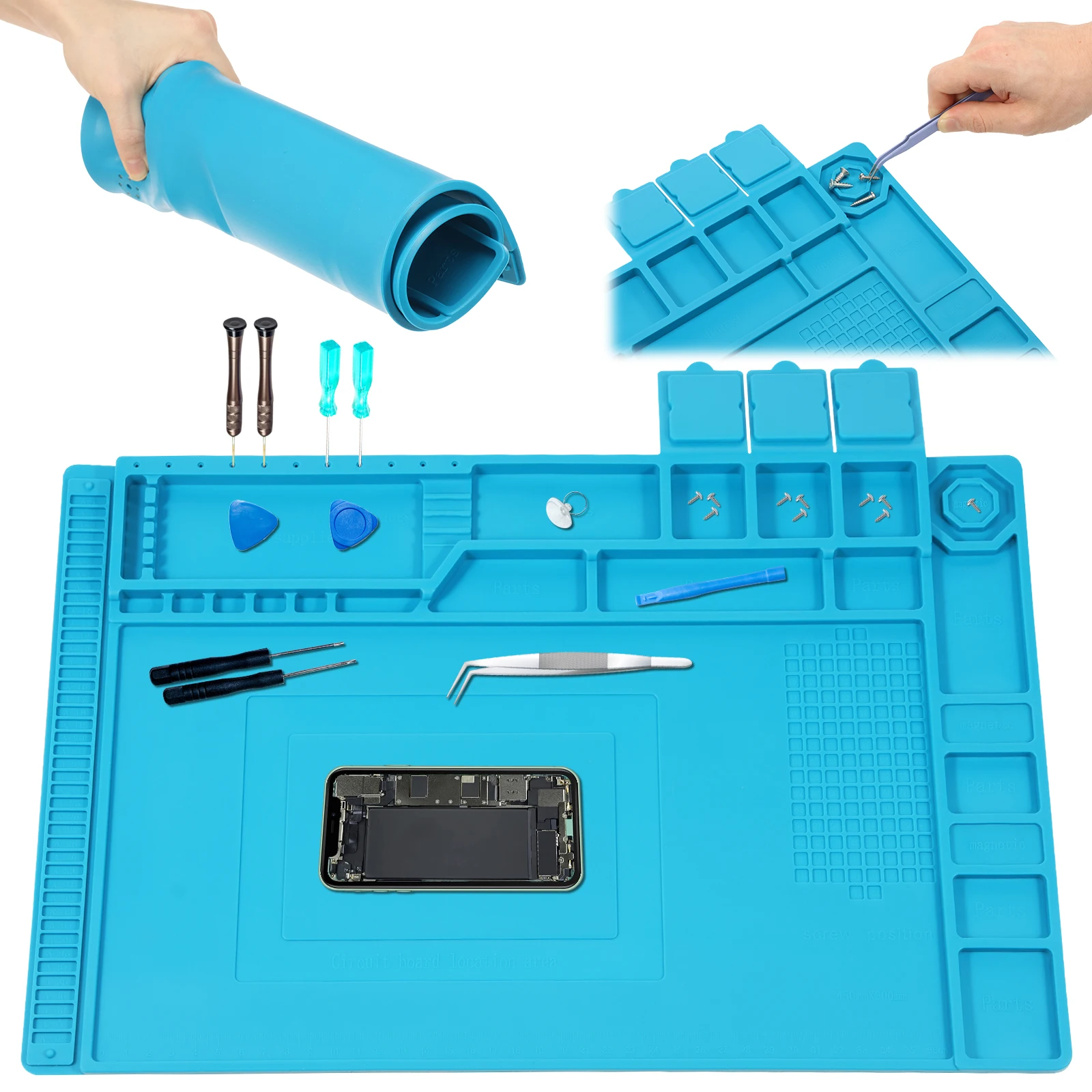 แผ่นรองซิลิโคนสำหรับงานบัดกรี  - Bar Mat Rubber บทวิจารณ์และราคา